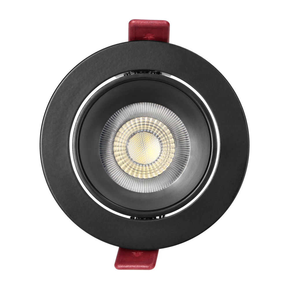 FONDI RC decorative frame for spotlight, MR16/GU10 max. 50W, round, fixed, aluminium, black
